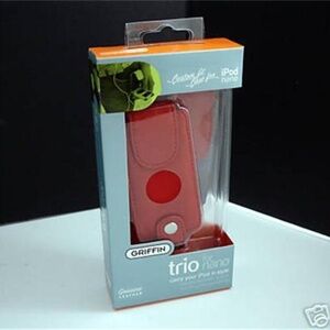 GRIFFIN TRIO(RED) LEATHER CASE FOR NANO 1ST GENERATION